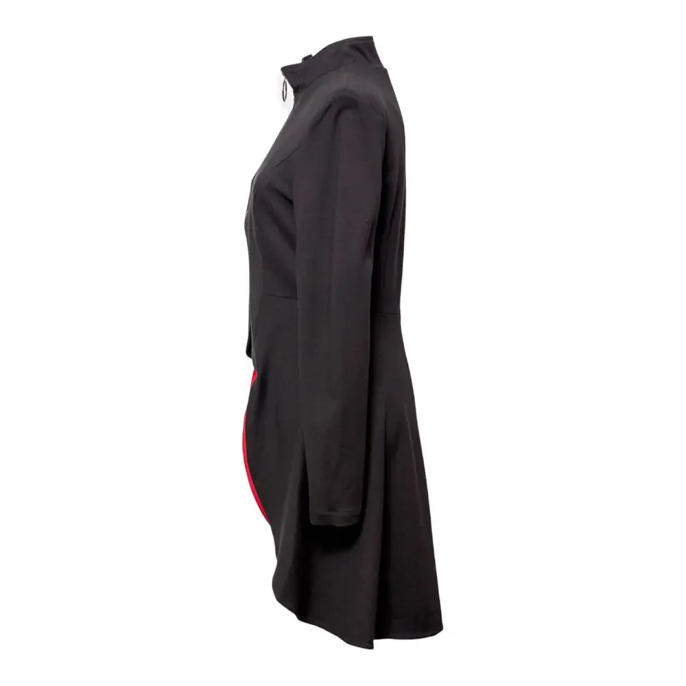 Patrizia Luca Women's High Low Front Zipper Black Tailcoat Jacket Size XS NWT